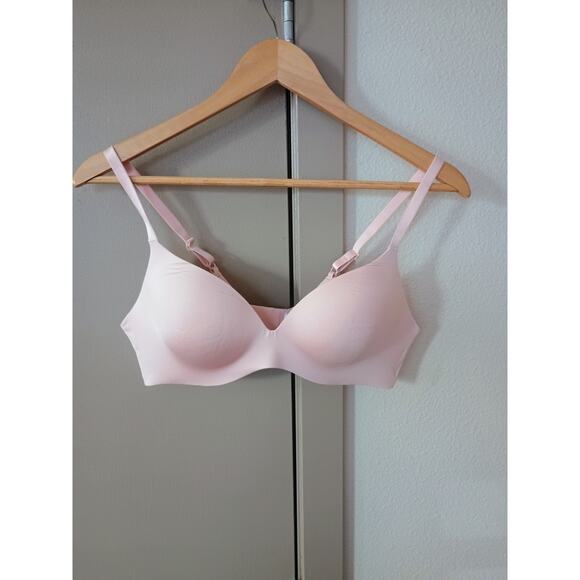 Knix WingWoman Contour Wireless Bra minimalist quiet Luxury rosey pink cleangirl - Picture 8 of 9